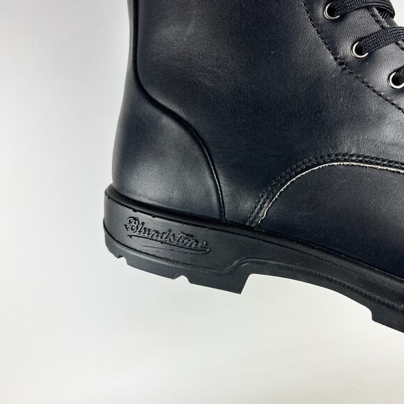 Blundstone 1465 Men's 11 Triple Black Leather Lace Up Ankle Winter Thermal Boots - Picture 11 of 12